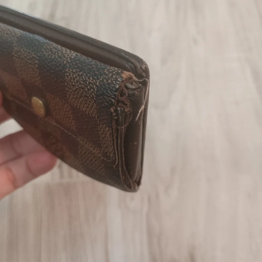 LOUIS VUITTON Coin Case Ludlow Damier Ebene Brown PVC Mens